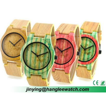 OEM dans la dernière table en bois de montre de courroie de montres de bambou de couleur de mode